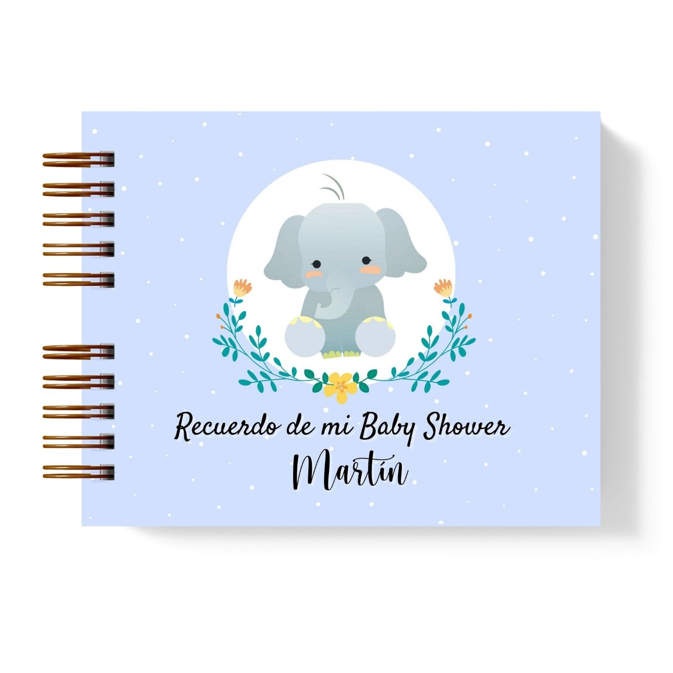 Libro de Recuerdos para Baby Shower Elephant