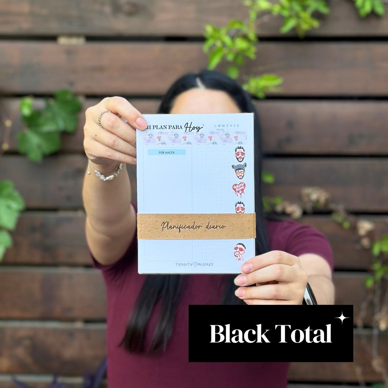 Encolado Planificador Diario Bad Bunny caricaturas