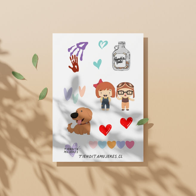 Lámina de Sticker Nuestra aventura pareja