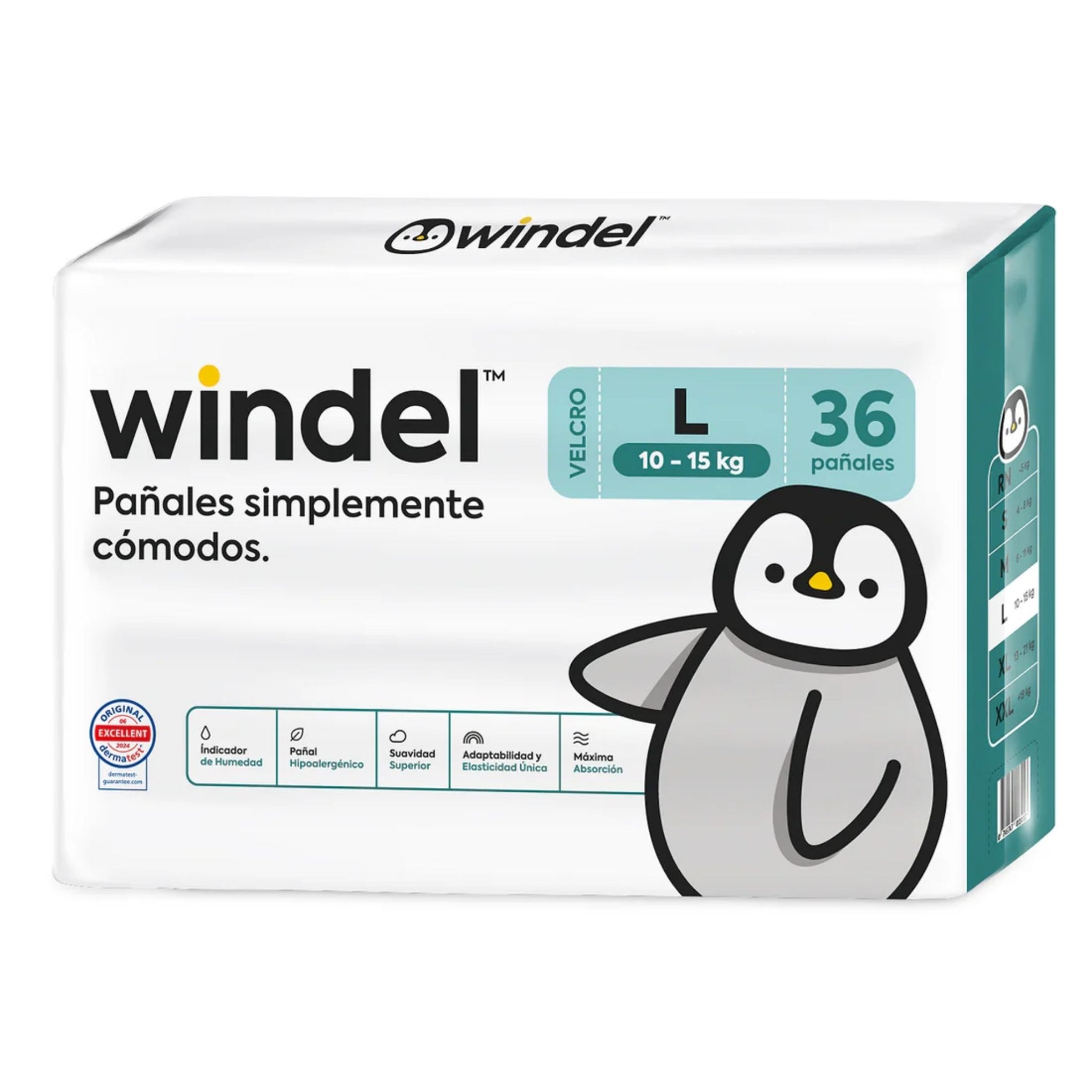 Pañales para bebé Windel Talla L · 36 unidades