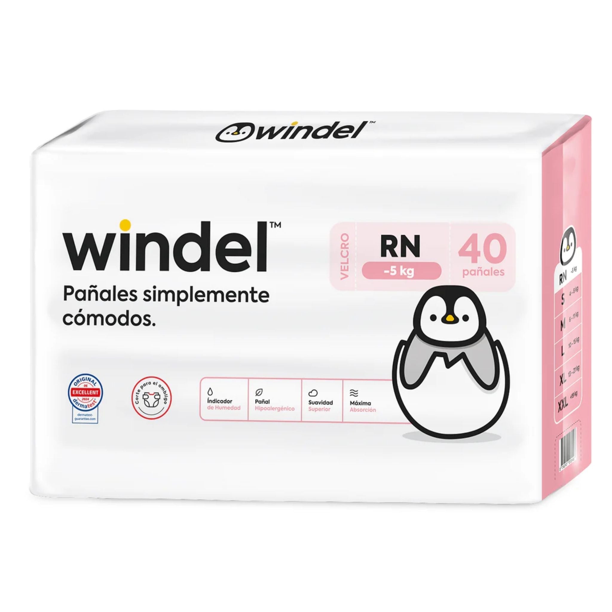 Pañales para bebé Windel Recién Nacido (RN) · 40 unidades