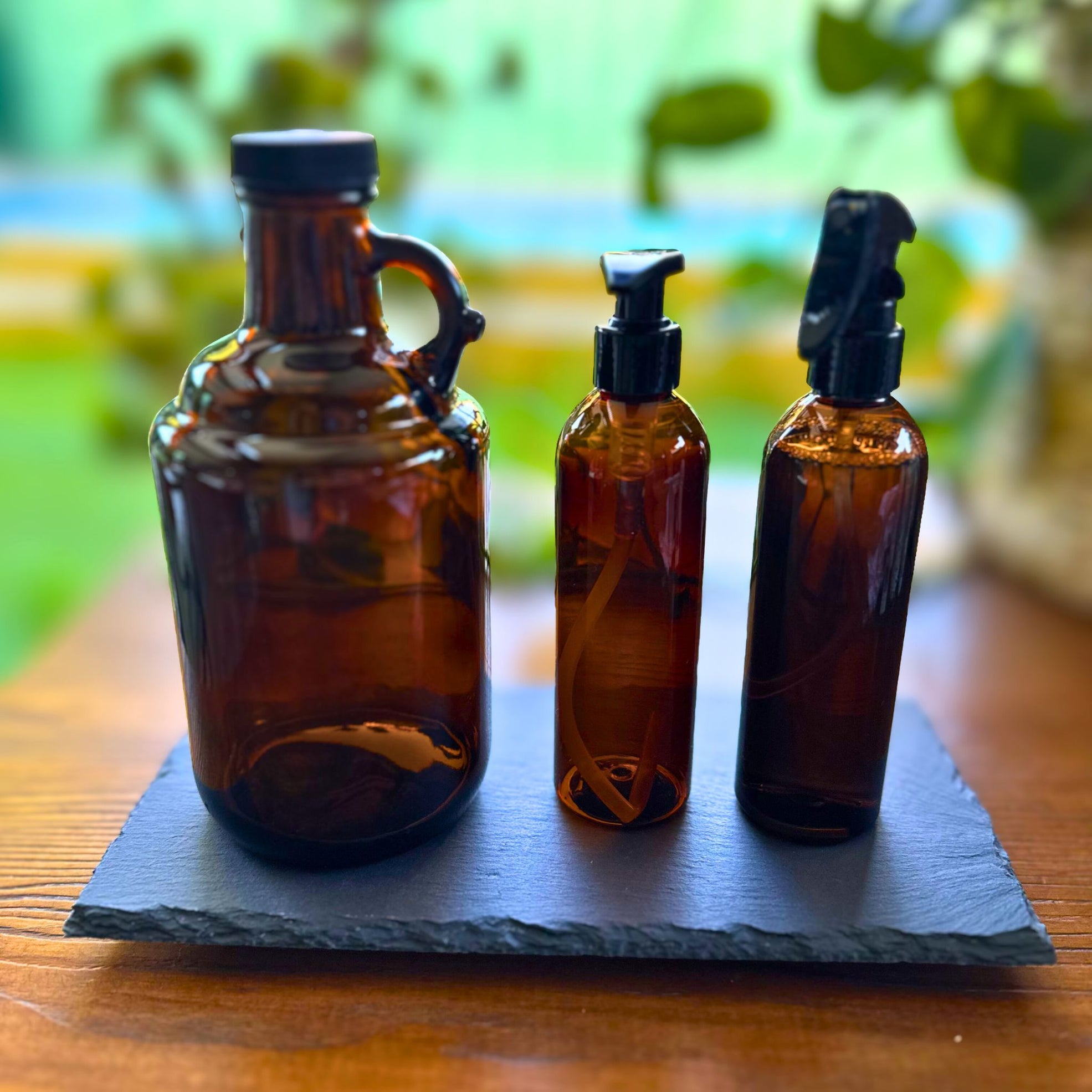 Plato Rectangular de Piedra Pizarra 30 cm — Base Decorativa Negra